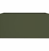 VidaXL Plantenbak 62x30x29 cm staal olijfgroen