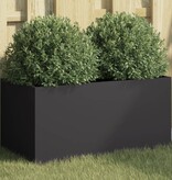 VidaXL Plantenbak 62x30x29 cm staal zwart