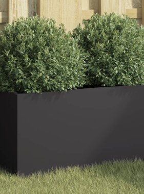 VidaXL Plantenbak 62x30x29 cm staal zwart