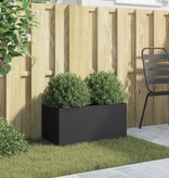 VidaXL Plantenbak 62x30x29 cm staal zwart