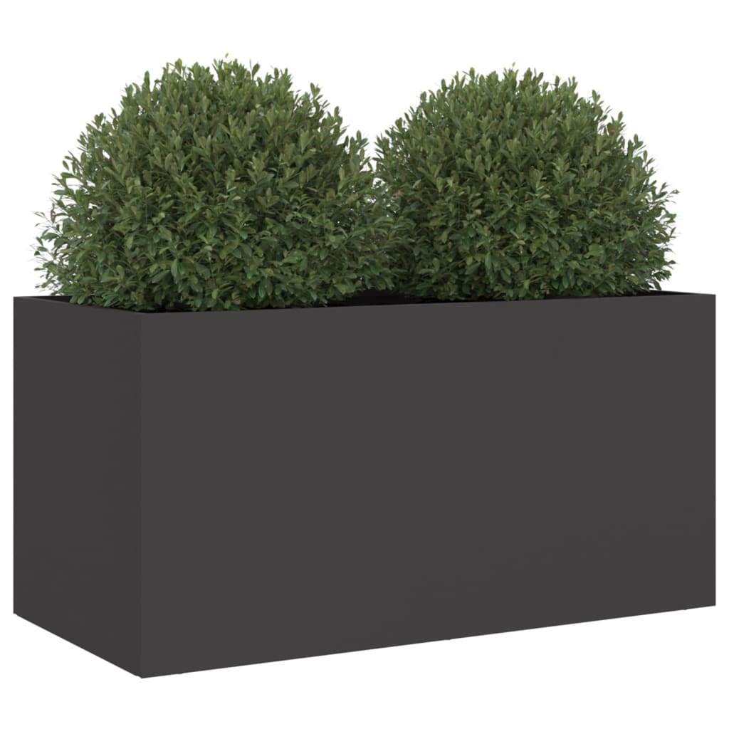VidaXL Plantenbak 62x30x29 cm staal zwart