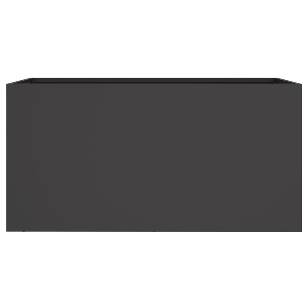 VidaXL Plantenbak 62x30x29 cm staal zwart