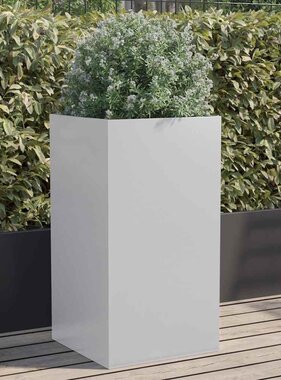 VidaXL Plantenbak 42x38x75 cm gegalvaniseerd staal zilverkleurig