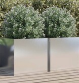 VidaXL Plantenbakken 2 st 49x47x46 cm roestvrij staal zilverkleurig