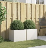 VidaXL Plantenbakken 2 st 42x40x39 cm staal wit