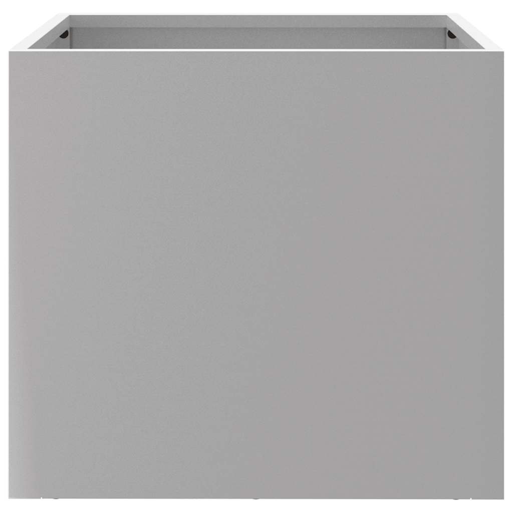 VidaXL Plantenbakken 2 st 32x30x29 cm gegalvaniseerd staal zilverkleur