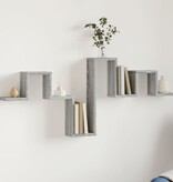 VidaXL Wandschap 104,5x10x43 cm bewerkt hout grijs sonoma eikenkleurig