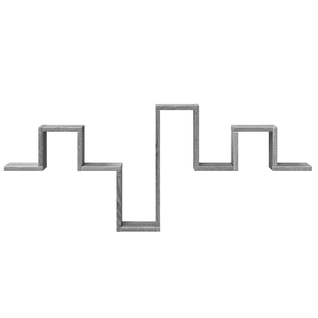 VidaXL Wandschap 104,5x10x43 cm bewerkt hout grijs sonoma eikenkleurig