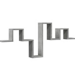 VidaXL Wandschap 104,5x10x43 cm bewerkt hout betongrijs