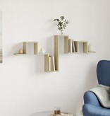 VidaXL Wandschap 104,5x10x43 cm bewerkt hout sonoma eikenkleurig