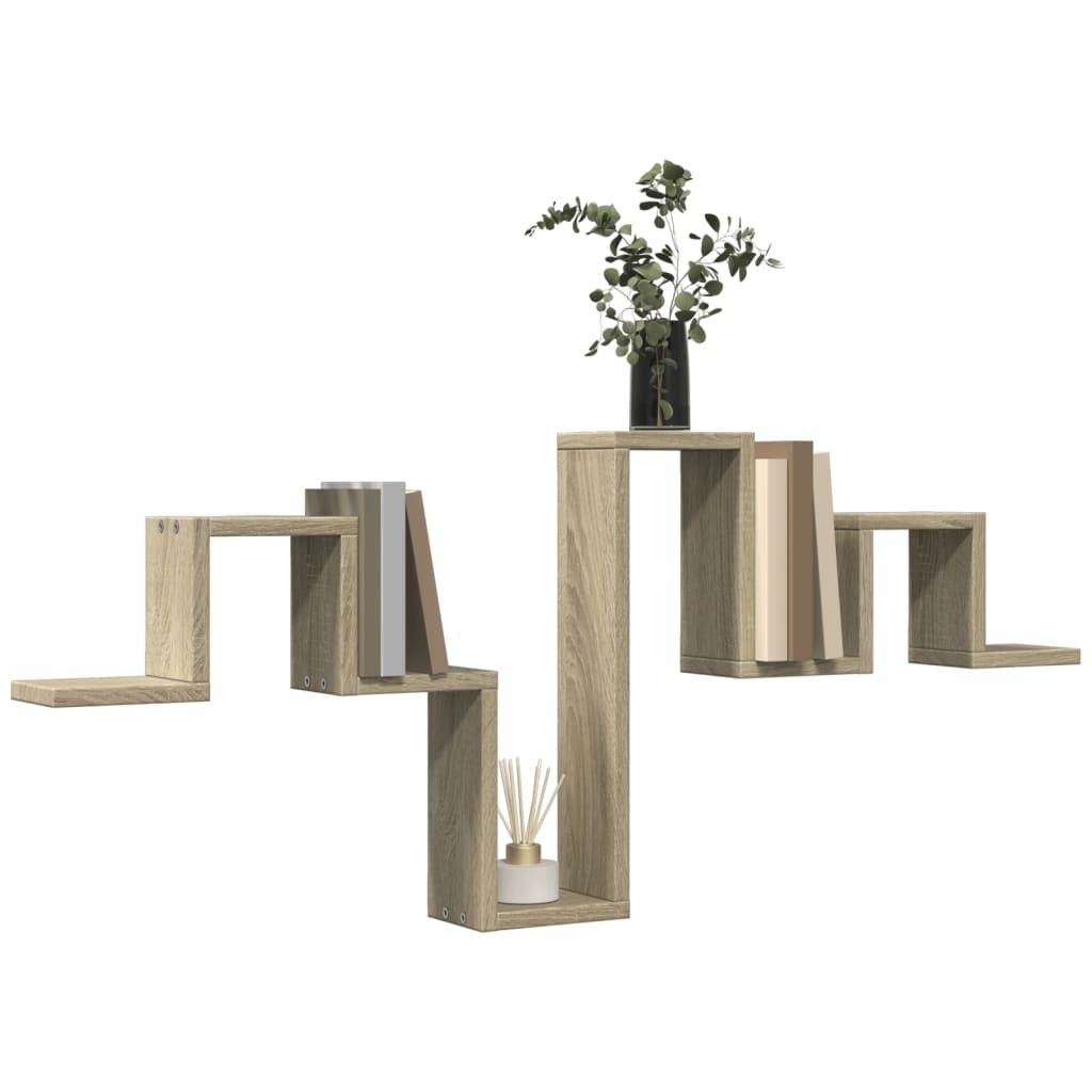 VidaXL Wandschap 104,5x10x43 cm bewerkt hout sonoma eikenkleurig