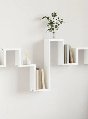 VidaXL Wandschap 104,5x10x43 cm bewerkt hout wit