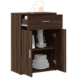 VidaXL Dressoir 60x30x84 cm bewerkt hout bruin eikenkleur