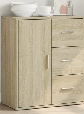 VidaXL Dressoir 60x31x70 cm bewerkt hout sonoma eikenkleurig