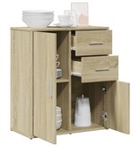 VidaXL Dressoir 60x31x70 cm bewerkt hout sonoma eikenkleurig