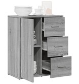 VidaXL Dressoir 60x31x70 cm bewerkt hout grijs sonoma