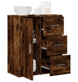 VidaXL Dressoir 60x31x70 cm bewerkt hout gerookt eikenkleurig