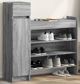 VidaXL Schoenenkast 100,5x28x100 cm bewerkt hout grijs sonoma eiken