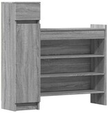 VidaXL Schoenenkast 100,5x28x100 cm bewerkt hout grijs sonoma eiken