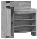 VidaXL Schoenenkast 100,5x28x100 cm bewerkt hout grijs sonoma eiken