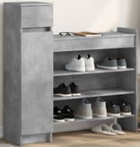 VidaXL Schoenenkast 100,5x28x100 cm bewerkt hout betongrijs