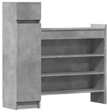 VidaXL Schoenenkast 100,5x28x100 cm bewerkt hout betongrijs
