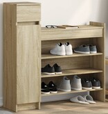 VidaXL Schoenenkast 100,5x28x100 cm bewerkt hout sonoma eikenkleurig
