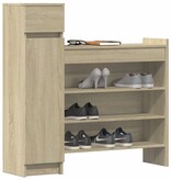 VidaXL Schoenenkast 100,5x28x100 cm bewerkt hout sonoma eikenkleurig