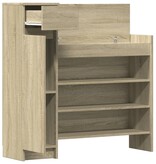 VidaXL Schoenenkast 100,5x28x100 cm bewerkt hout sonoma eikenkleurig