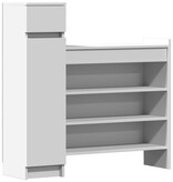 VidaXL Schoenenkast 100,5x28x100 cm bewerkt hout wit