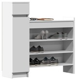VidaXL Schoenenkast 100,5x28x100 cm bewerkt hout wit