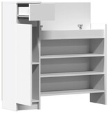 VidaXL Schoenenkast 100,5x28x100 cm bewerkt hout wit