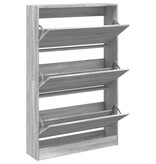 VidaXL Schoenenkast 80x21x125,5 cm bewerkt hout grijs sonoma eiken