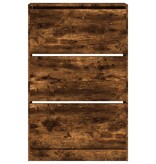 VidaXL Schoenenkast 80x21x125,5 cm bewerkt hout gerookt eikenkleurig