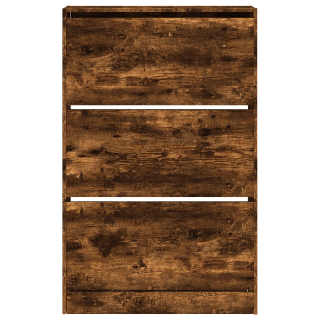 VidaXL Schoenenkast 80x21x125,5 cm bewerkt hout gerookt eikenkleurig