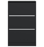 VidaXL Schoenenkast 80x21x125,5 cm bewerkt hout zwart