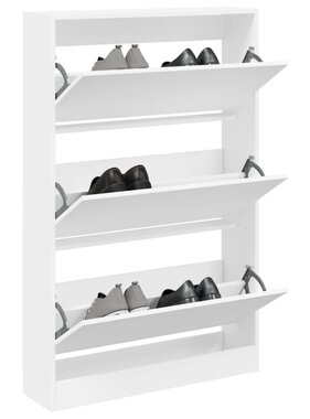 VidaXL Schoenenkast 80x21x125,5 cm bewerkt hout wit