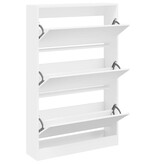 VidaXL Schoenenkast 80x21x125,5 cm bewerkt hout wit
