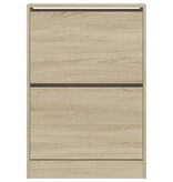 VidaXL Schoenenkast 60x21x87,5 cm bewerkt hout sonoma eikenkleurig