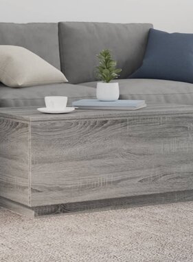 VidaXL Salontafel met LED-verlichting 90x50x40 cm grijs sonoma eiken