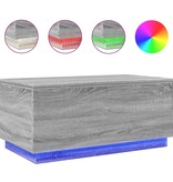 VidaXL Salontafel met LED-verlichting 90x50x40 cm grijs sonoma eiken