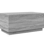 VidaXL Salontafel met LED-verlichting 90x50x40 cm grijs sonoma eiken