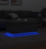 VidaXL Salontafel met LED-verlichting 90x50x40 cm grijs sonoma eiken