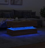 VidaXL Salontafel met LED-verlichting 90x50x40 cm bruin eikenkleur