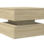VidaXL Salontafel met LED-verlichting 50x50x40 cm sonoma eiken