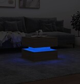 VidaXL Salontafel met LED-verlichting 50x50x40 cm sonoma eiken