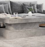 VidaXL Salontafel met LED-verlichting 90x50x40 cm betongrijs