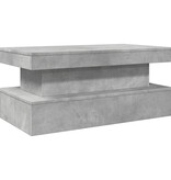 VidaXL Salontafel met LED-verlichting 90x50x40 cm betongrijs