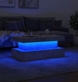 VidaXL Salontafel met LED-verlichting 90x50x40 cm betongrijs