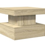 VidaXL Salontafel met LED-verlichting 50x50x40 cm sonoma eiken